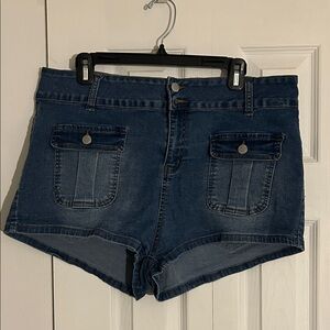 SHEIN Dark Blue Jean Shorts